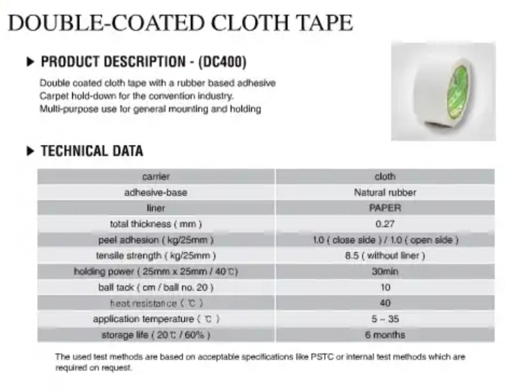 เทปผ้า DOUBLE-COATED CLOTH TAPE (DC400)