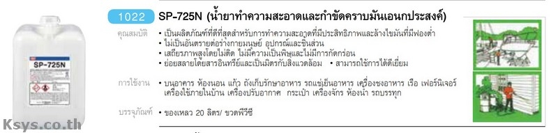 Nabakem SP-725N น้ำยาทำความสะอาด และกำจัดคราบมันอเนกประสงค์