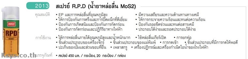 Nabakem สเปร์ R.P.D. น้ำยาหล่อลื่น MoS2