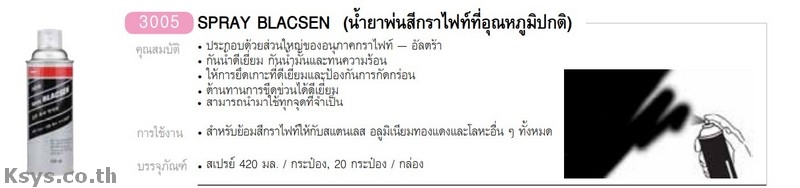 Nabakem SPRAY BLACSEN น้ำยาพ่นสีกาไฟท์ที่อุณหภูมิปกติ