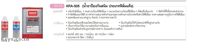 Nabakem ARA-505 น้ำยาป้องกันสนิท ประเภทฟิล์มแห้ง