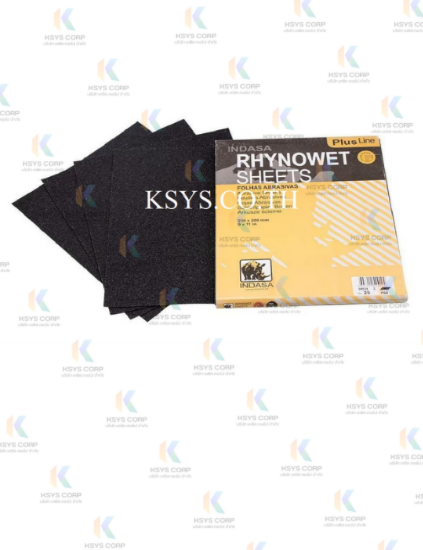 กระดาษทรายน้ำ/ขัดแห้ง INDASA(เหลือง) Plus Line 9นิ้วx11นิ้ว