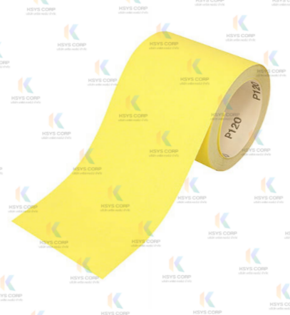กระดาษทรายม้วน 150mm x 45M สีเหลือง Grit-120