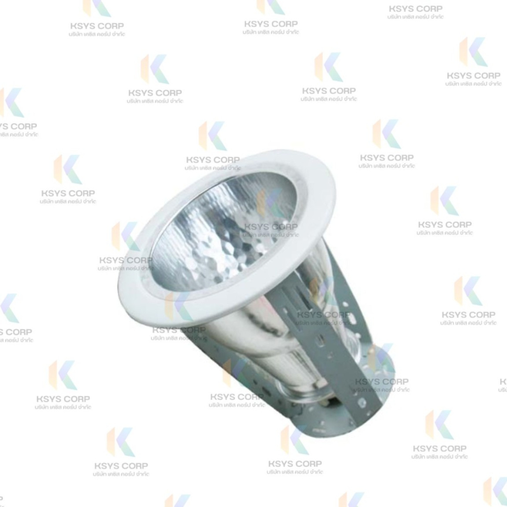 โคมดาวไลท์ขั้ว E27 ขนาด 6" สีขาว Downlight